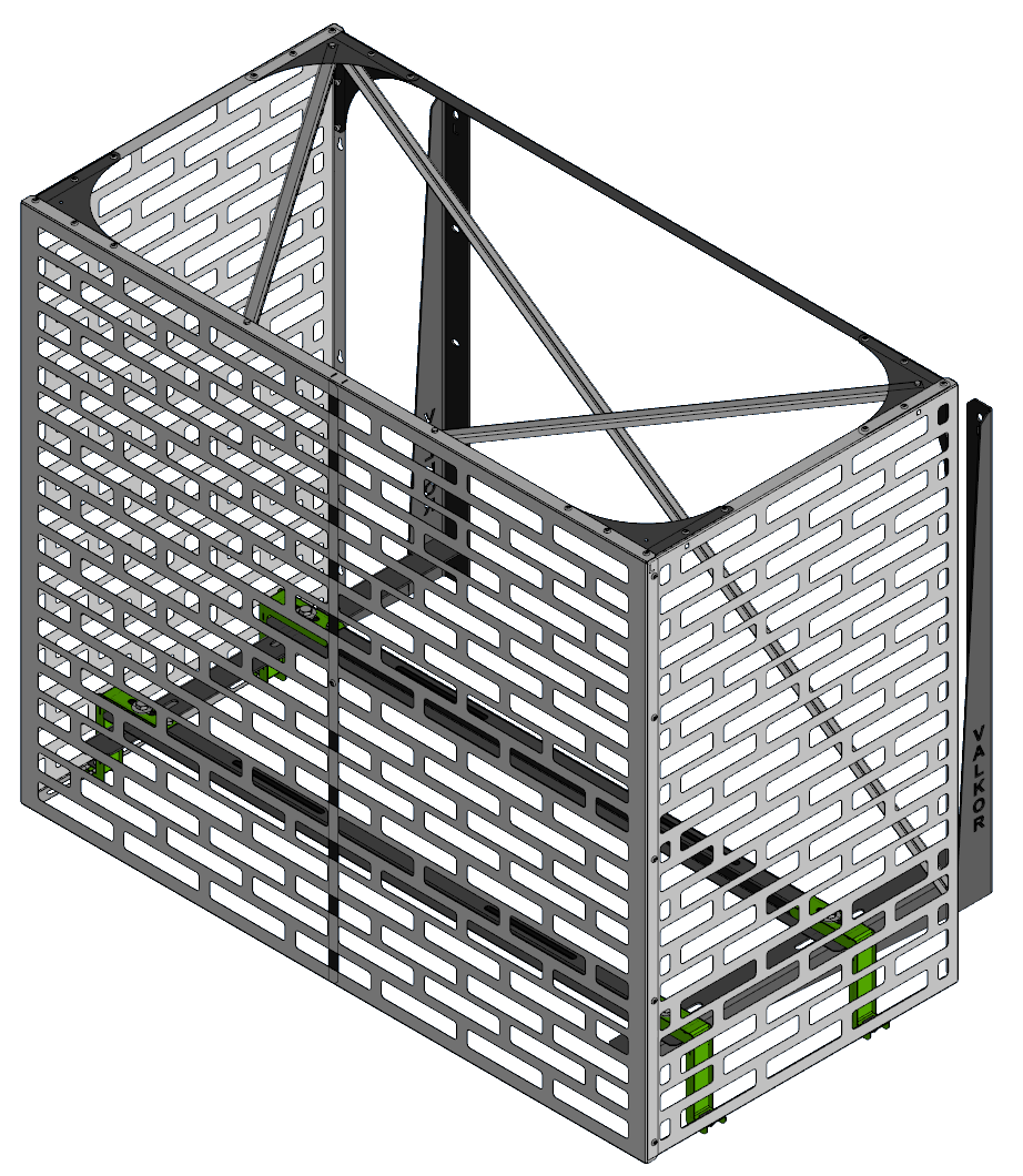 Корзина VALKOR 1000х1200х600 и кронштейны VK KR 800x700